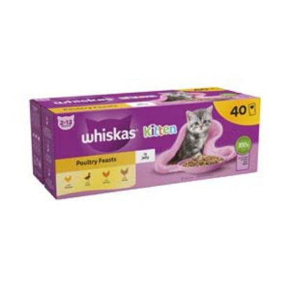 Picture of Whiskas Pouch Poultry +1 85g x40